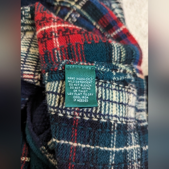 Lauren Ralph Lauren Patchwork Wool Cardigan Gold Buttons Plaid Tartan - Picture 6 of 6
